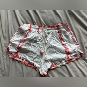 Forever 21 Red and White High Waist Shorts